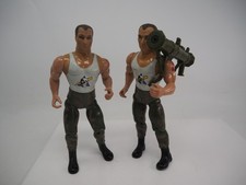 2x Figura de acción Rambo Force of Freedom Fire Power Sargento Havoc Coleco 1985