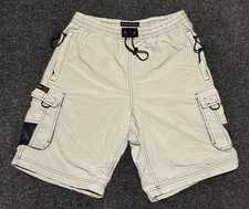 Vintage Abercrombie Fitch Cargo Shorts Men s S Beige Nylon Paratrooper Y2K