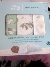 Aden  Anais - Disney Winniethe Pooh Easy Wrap Swaddles 3 Pack NIB NEW Zipper