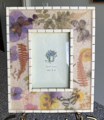 Jordan Mark Secret Garden Resin Floral Photo Frame Fits 3.5'' x 5'' Boho Cottage