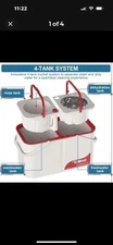 Spin Mop and Bucket,Mop Bucket with Separates Dirty and Clean Water,4-Chamber...