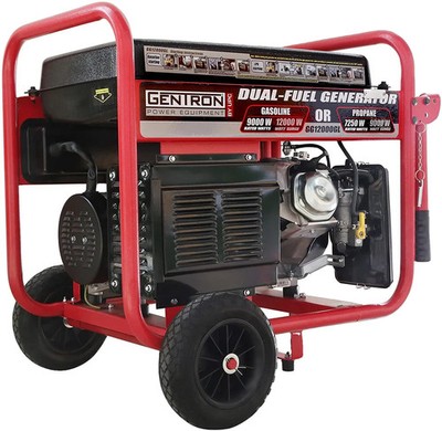 GENTRON ELITE DUAL FUEL 12KW GENERATOR GG1200GLCS 459cc POWERTRAIN GAS / PROPANE