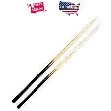 Pool Cues 36 Inch Short 1-Piece Hardwood Kids Billiard Sticks 13mm Glue Tip 2pk