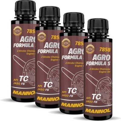 4x 100ml MANNOL Agro Formula S 7858 API TC JASO FB ISO L-EGB
