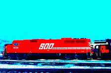 ORIGINAL KODACHROME SLIDE SOO LINE SD-60 #6045 ST. PAUL, MN NOVEMBER 1989