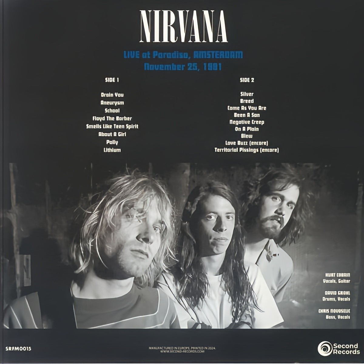 Nirvana – Live At Paradiso, Amsterdam - November 25, 1991
