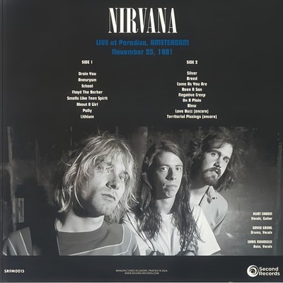 Nirvana – Live At Paradiso, Amsterdam - November 25, 1991