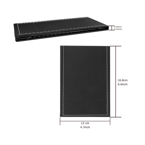 4.7x6.7 Inches Makeup Mirror, Portable PU Leather Folding Desktop Vanity Mirr... - Picture 2 of 7