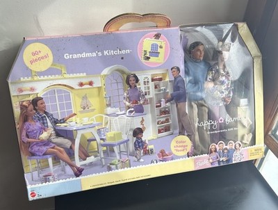 NIB   Vintage 2003 Barbie Grandma s Kitchen Happy Family Grandparents Gift Set