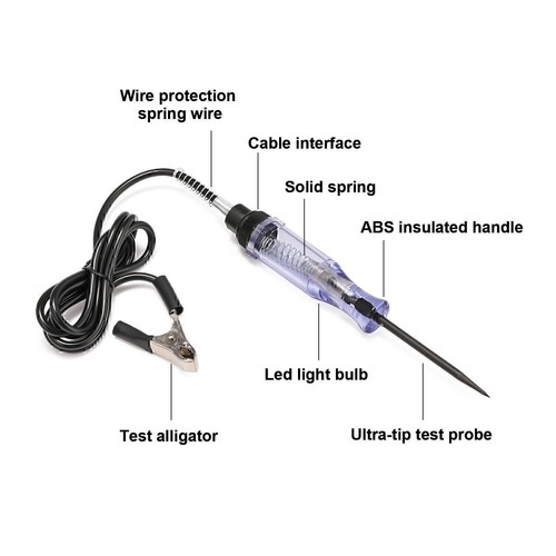 ABS Test Light Car Circuit Tester Probe 12V 6V DC Voltage Continuity Tester Car - Picture 8 of 12