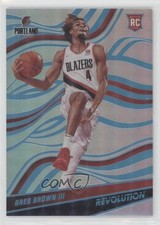 2021-22 Revolution Rookies NBA 75th Anniversary /75 Greg Brown III Rookie RC v9t