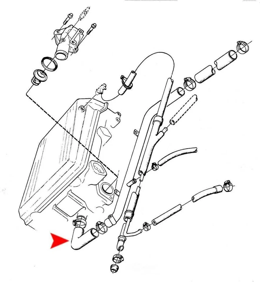 Manguera de derivación de refrigerante de motor piezas URO 7504624 se adapta a 85-94 Saab 900 Foto 3 de 4