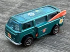 Vintage 1969 Hot Wheels Redline Aqua Beach Bomb Volkswagen Surf Van