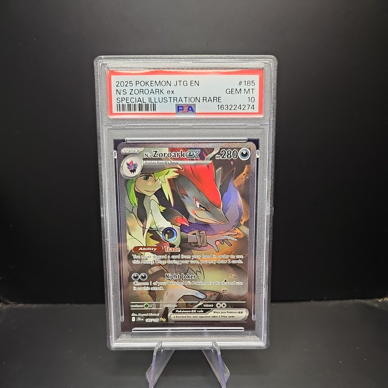 Pokemon N's Zoroark EX Journey Together 185/159 Special Illustration Rare PSA 10