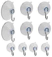 Projectpak Suction Cup Hooks Combo Pack - 10 Pack, Powerful Window Hanging Su...