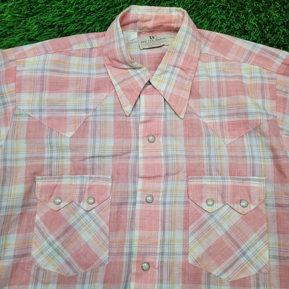 Vintage 70s Dee Cee Pearl Snap Western Shirt Mens M USA Disco Cowboy Sawtooth - Image 2 of 4