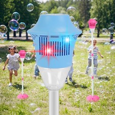 1/2Pack Standing Bubble Machines with Colorful Lights Music Kids Bubble Maker