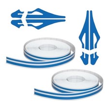 2 Rolls 32Ft Car Vinyl Pinstriping Tape Stripe Decal, DIY Car Body Side Blue