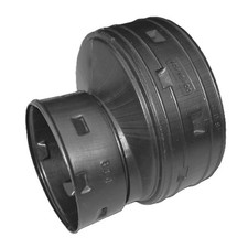 ADS 0614AA Black Polyethylene Slip Snap Reducing Coupler 6 x 4 in.