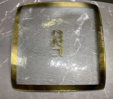 Annie Glass Ruffle 24kt Gold Salad Plate