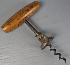 Antique Pre-Prohibition Wm. J. Lemp St. Louis Bell Corkscrew  "Don't Pull, Turn"
