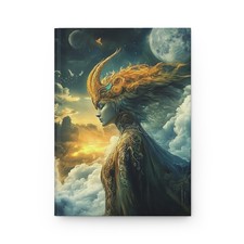 Mythic Golden Valkyrie Hardcover Journal  Fantasy Art Notebook