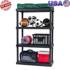 4-Tier Storage Shelf Organizer Heavy Duty Utility Home Garage Basement Antirust