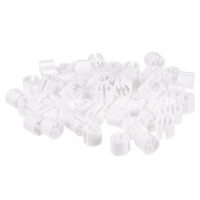 100 Count White Blank Clothes Hanger Marker, Fits 3.5mm Rod, Color Coding