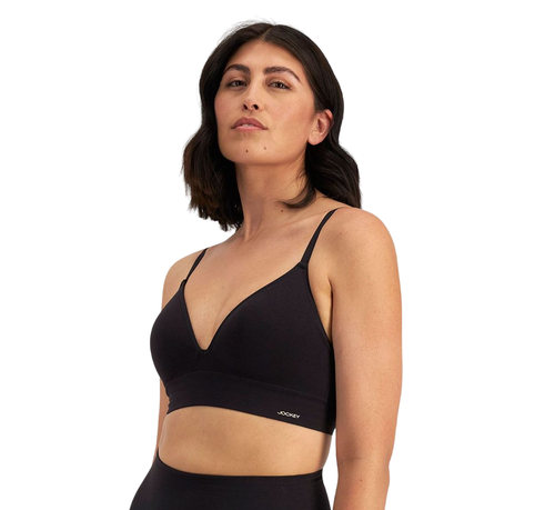 Womens Jockey Skimmies Bralett Black Lightweight Bra - Picture 5 of 7