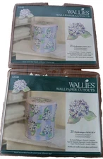 Wallies 12148 Hydrangea 2 Pkg Pre-pasted Wallpaper Cutouts Washable Strippable