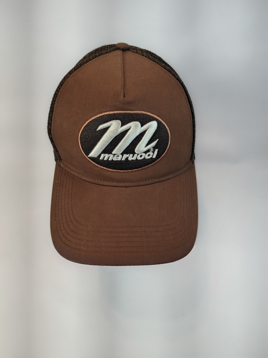 Marucci Hat Premium Trucker Men's OSFM Adjustable Snapback Baseball Cap Brown
