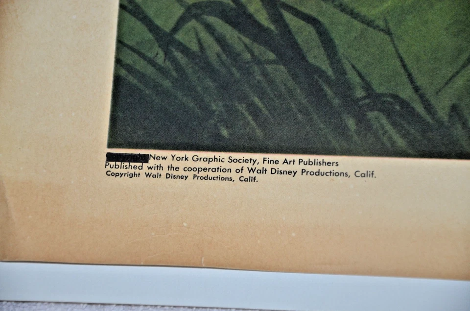 Винтажная литография 1940-е Forest Secrets Told by Thumper To Bambi 21 «X18» - Изображение 3 из 4