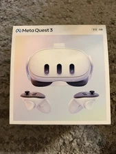 Barely Used! Meta Quest 3 512 GB VR headset with 2 controllers and Case  IOB 