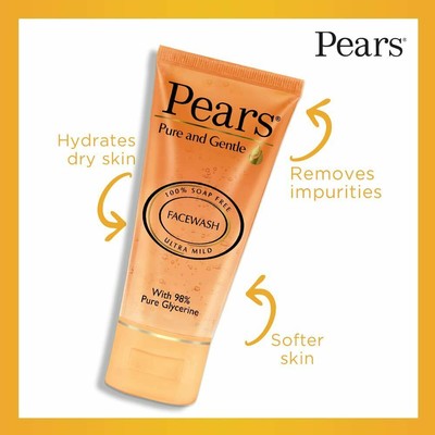 Pears Pure and Gentle Daily Cleansing Facewash, milder Reiniger   Glycerin...