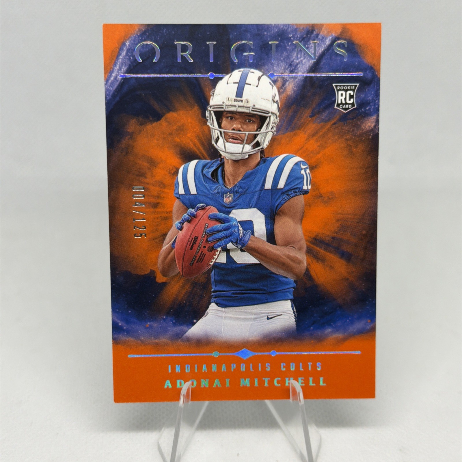 2024 Panini Origins - Adonai Mitchell - 4/125 Orange Rookie Card #108 NM Colts