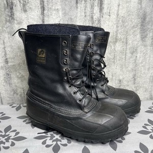Men\'s LaCrosse Iceman Black Insulated Leather Snow Boots Sz 9 EUC! LaCrosse Snow Boots Men main image 4
