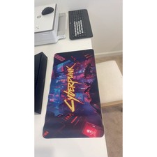 Cyberpunk Neon City Large Gaming Mouse Pad 23.6"x11.5" Non-Slip Desk Mat