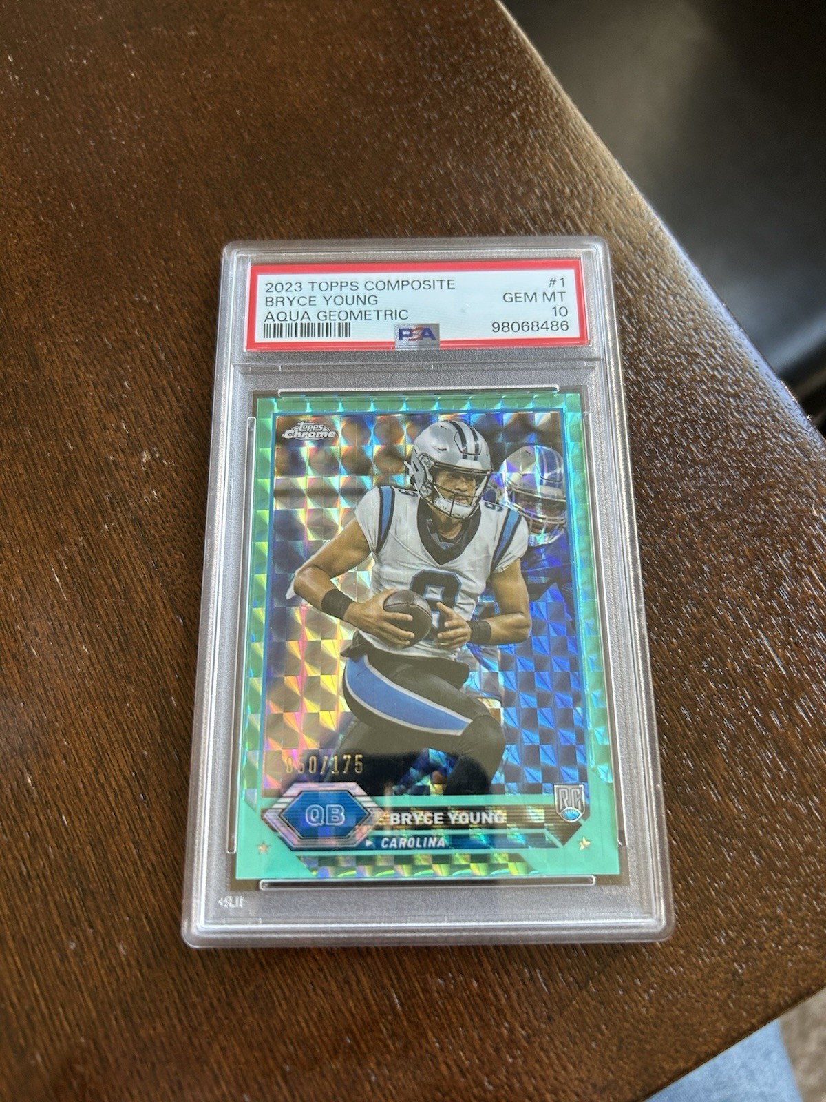 Bryce Young Topps Composite #1 Aqua Geometric