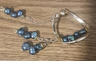 Vintage Barbara Barnett 14k GF Baroque South Peacock Pearl Hooker Earrings — photo 5