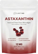 ClarityMD Astaxanthin 12mg Antioxidants Suppl...