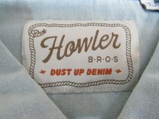 Howler Bros. "Dust Up Denim" Men's XL Snapshirt - Light Wash - NWT - Style 1259