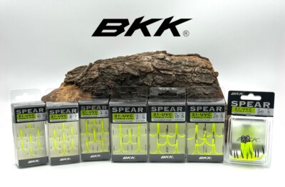 BKK Spear-21 UVC Treble Hook Drillinge Chartreuse UV Haken Beschichtet DA