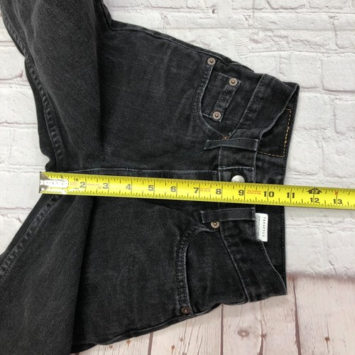 Vintage Levi's 550 Kids Youth Relaxed Slim Fit Jeans 9 Black Denim B227 -13 - Picture 4 of 17