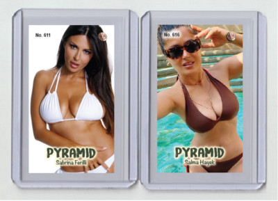 Sabrina Ferilli rare MH Pyramid #'d x/3 Tobacco card no. 611