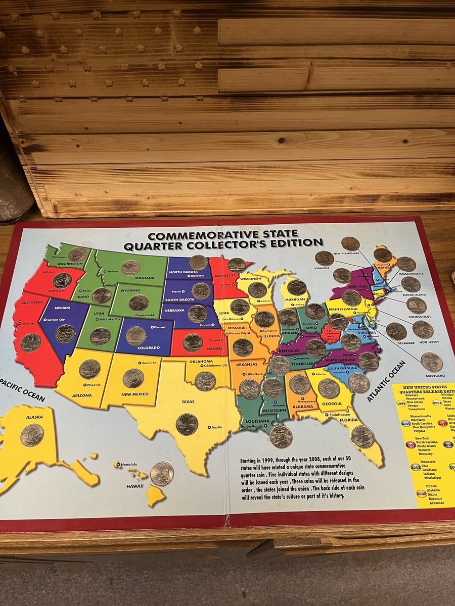 The 50 USA States Coin Collection (1999-2008) Complete w/ 50 State