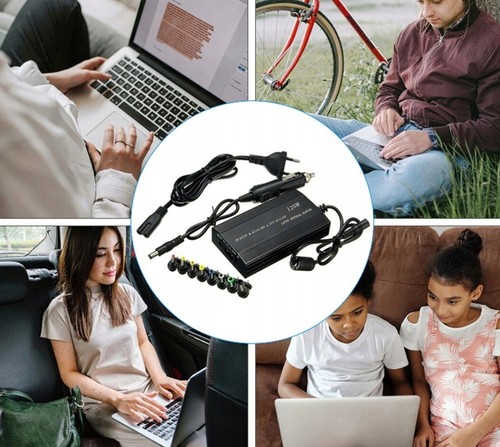 ALIMENTATORE UNIVERSALE 120W CARICATORE 9 CONNETTORI ADATTATORI PC AUTO NOTEBOOK - Foto 3 di 13