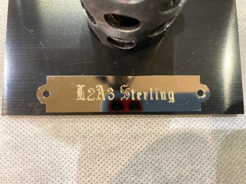 Support display stand for L2A3 Sterling bayo. with engraved metal plate - Picture 2 of 5