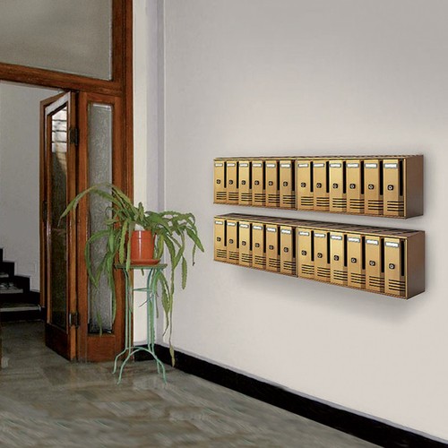 Cassetta Postale Bronzo Ghisa Alubox Cubo 4-5-6 Moduli Posti per interno esterno - Foto 2 di 10