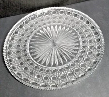 Crystal Cut Glass Cake Serving Dish. 11.5 inches.
