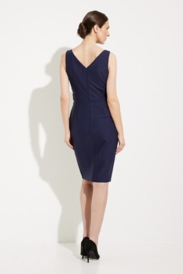 ALEX EVENINGS Navy Corset Top Neoprene Stretch Brooch Ruched Pleated Dress  16 XL | eBay